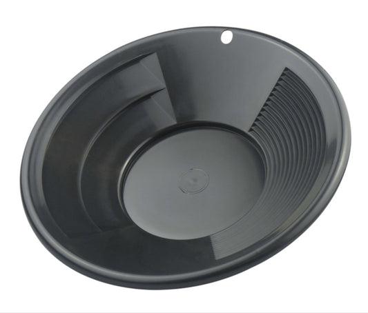 Black dual riffle 8" pan